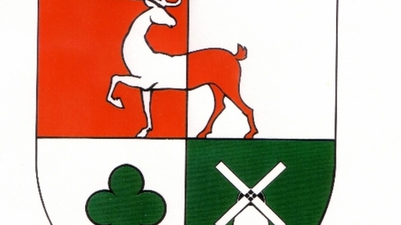 Wappen der Gemeinde Hirschstein.