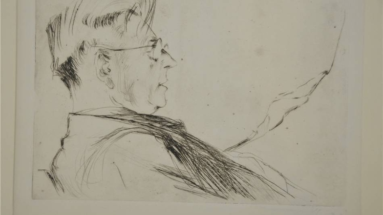 Professor Kästner Das Porträt zeigt einen Schwager des Künstlers. Er verewigte aber auch den Charakterkopf eines Hausmeisters.