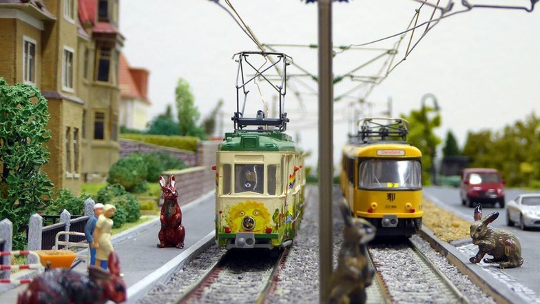 Straßenbahn-Modelle gibt es in Dresden zu sehen.