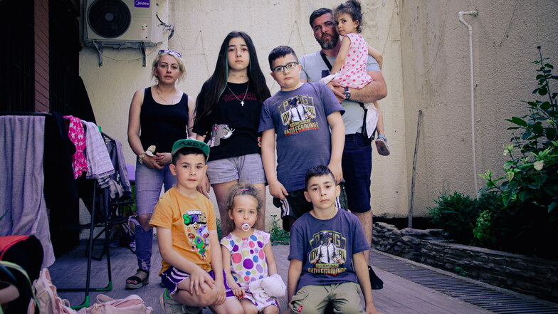 Familie Imerlishvili hat acht Jahre in Pirna gelebt. Vor einem Monat wurde sie nach Georgien/Tiflis abgeschoben.