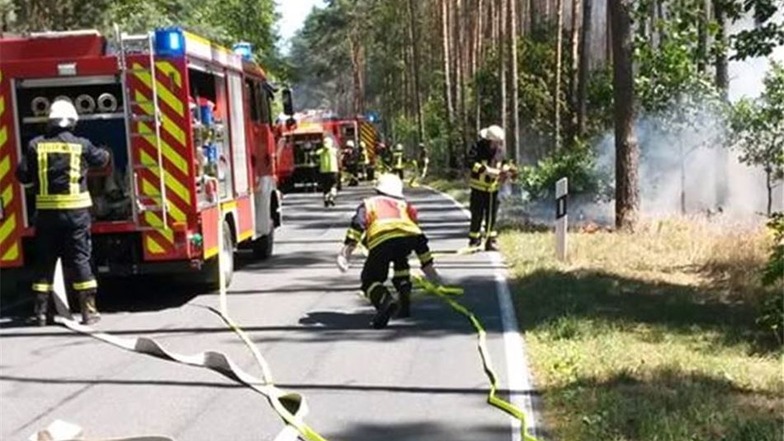 Die Feuerwehr war auch im Wald bei Freitelsdorf im Einsatz.