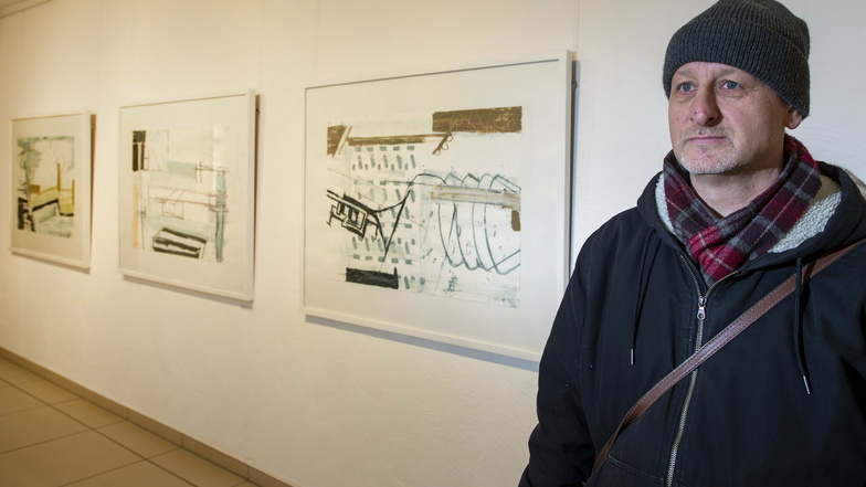 Der Radebeuler Künstler Stefan Voigt zeigt in der Ausstellung „An den Rändern“ eine Auswahl seines Schaffens.