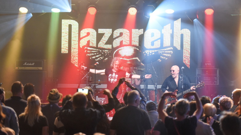 Mit ihrem Konzert begeisterten die Rock-Dinos von Nazareth das Publikum in Döbeln.