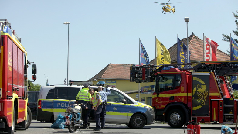Motorradfahrer bei Unfall in Pirna schwer verletzt