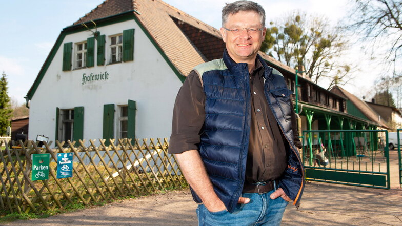 Der Biergarten des Landgutes Hofewiese läuft sehr erfolgreich. Jetzt will Holger Zastrow verstärkt in den Aufbau des Hauses investieren.