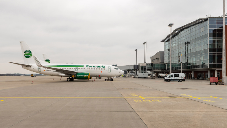 Die Zeiten, in denen Maschinen der Airline Germania, am Flughafen Dresden landen, sind vorbei.
