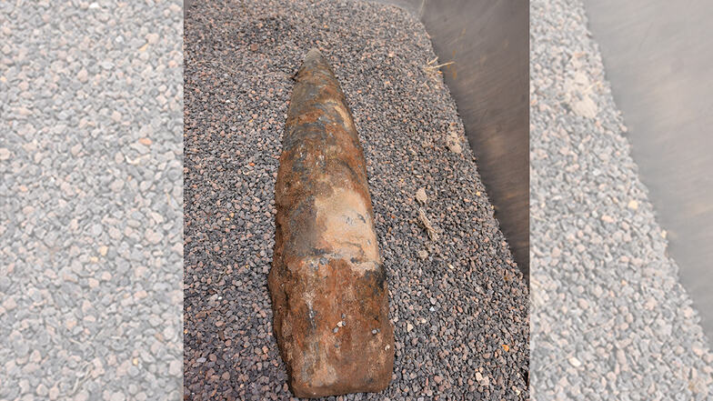 Diese Granate wurde in Altenberg gefunden.