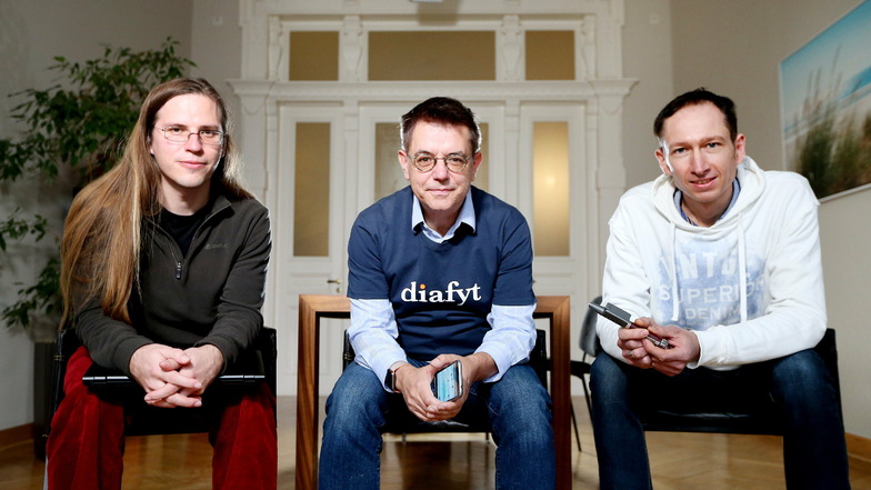 Das Team von diafyt: Geschäftsführer Thomas Wuttke (M.), Markus Oehme (li.) und René Richter.