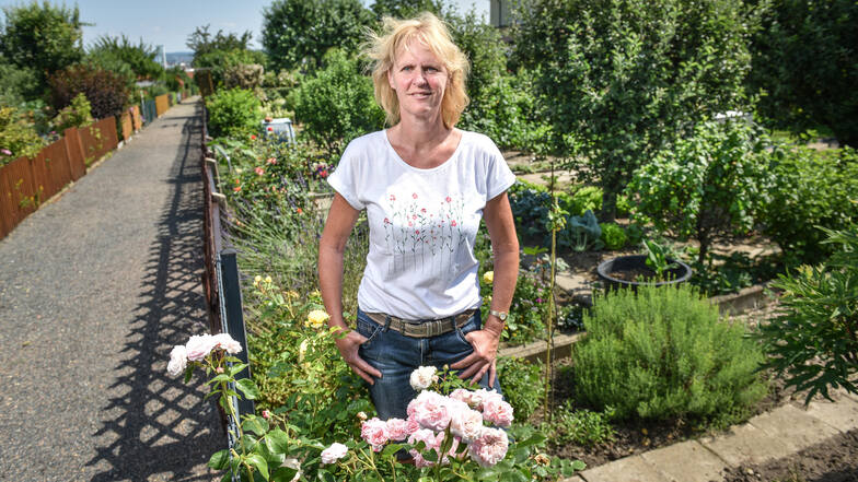 Der Garten ist Teil ihrer Familiengeschichte: Vorstandsvorsitzende Simone Thomack ist im Freien zu Hause.