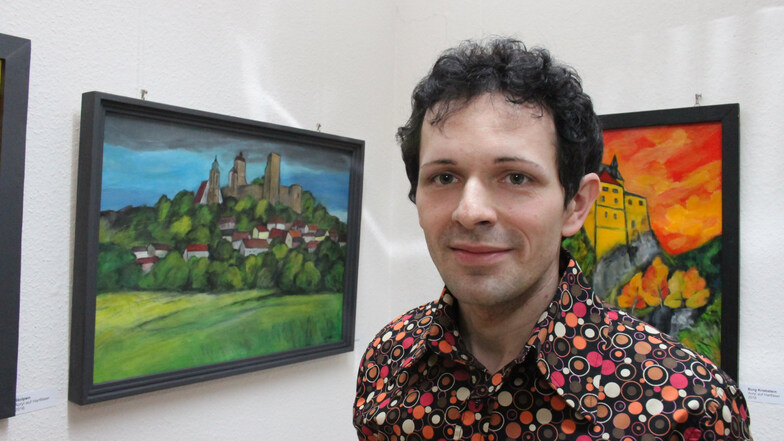 Silvio Fritzsche malt seit zehn Jahren in seiner Freizeit. In Ausstellungen zeigte er schon mehrmals sein Talent – zurzeit in der Burgstadt Stolpen.