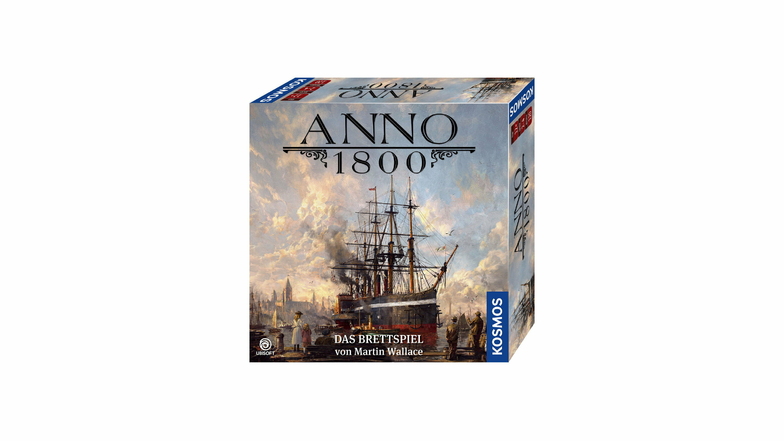 "Anno 1800": für 2 bis 4 Spieler, ab 12 Jahren, Spieldauer 120 Minuten, Preis ca. 49 Euro.