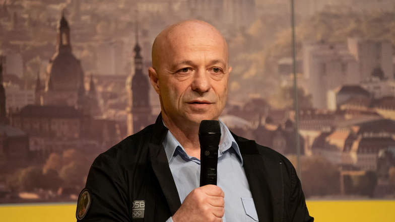 In Dresden geehrt – mit den Gedanken in seiner ukrainischen Heimat: Wassersprung-Bundesstützpunkttrainer Boris Rozenberg.