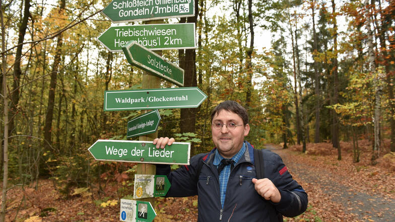 Zu entdecken gibt es im Tharandter Wald viel. Kreiswanderwegewart André Kaiser setzt sich dafür ein, dass die Ausflugsziele auch gefunden werden. Es ist ein aufwendiges Ehrenamt.