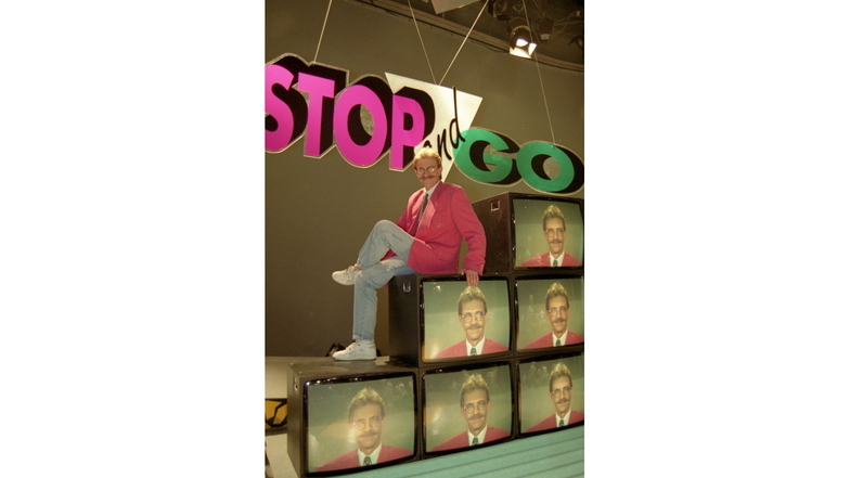 Gewagter Bart: Juergen Schulz am 31. Mai 1992 in seiner Show „Stop & Go“.