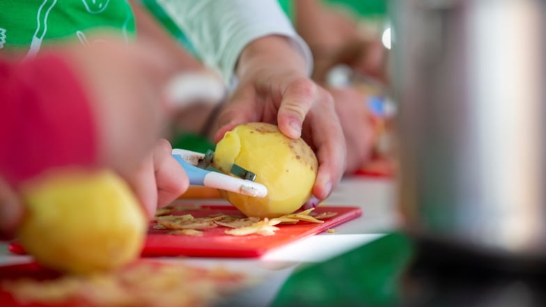 Die Schüler der Grundschule Mohorn konnten unter der Anleitung von Martin Schneider in einem Kochbus das Kochen mit der Kartoffel erlernen.