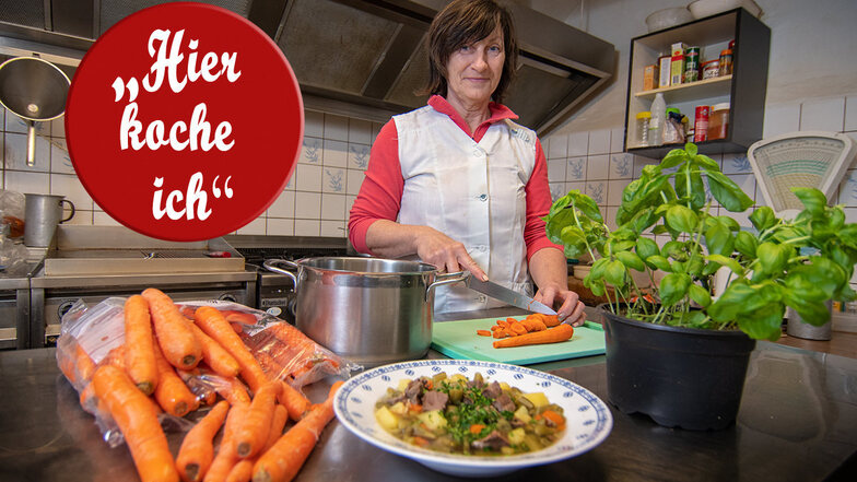 Ute Jentzsch steht in der „Post“ an den Kochtöpfen. Auch wenn sie ihr Restaurant als Schnitzelkneipe bezeichnet, so kocht sie doch einmal in der Woche Eintopf, der auch unseren Lesern zu empfehlen wäre.