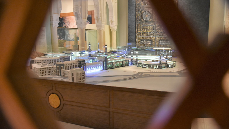 Die Moschee von Mekka als Modell im Nationalmuseum in Riad. Nicht-Muslime dürfen Mekka nicht betreten.