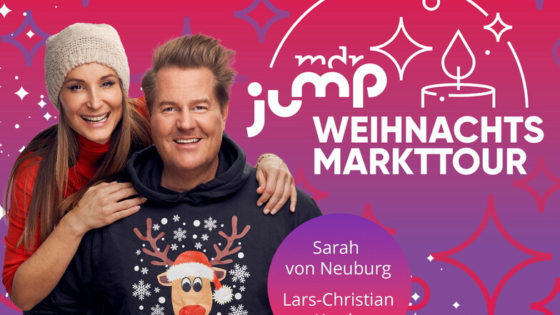 Sarah und Lars von MDR Jump besuchen den Zittauer Weihnachtsmarkt