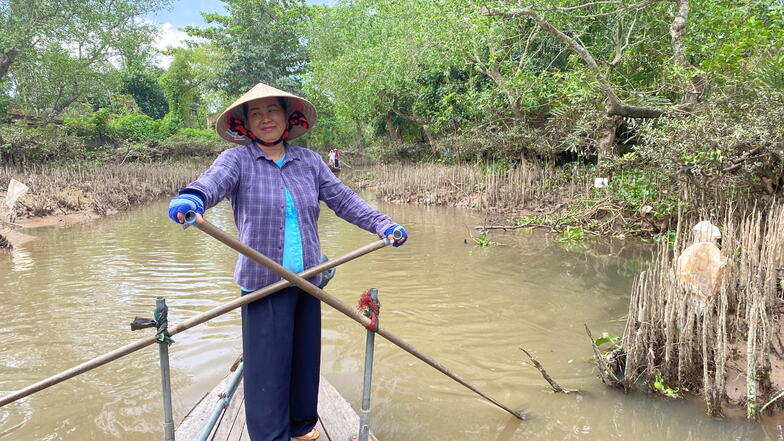 Solche Holzkähne sind im Mekong-Delta eine Touristenattraktion – und noch heute ein bewährtes Transportmittel.