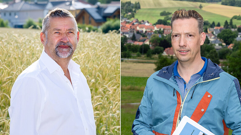 Zwischen Großharthau mit Bürgermeister Jens Krauße (l.) und Wilthen mit Bürgermeister Michael Herfort liegen laut Sachsens aktueller Bevölkerungsprognose Welten. Dabei gibt es mehr Parallelen als Unterschiede.