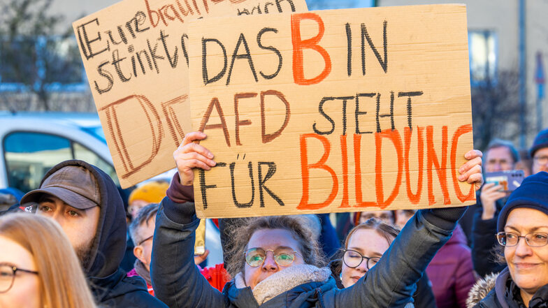 In der ganzen Bundesrepublik kamen Menschen zusammen um für Demokratie und gegen Faschismus zu demonstrieren.