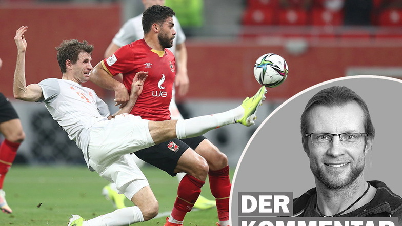 Am Montag bestritt Thomas Müller (l.) mit Bayern München in Katar das Halbfinale der Fifa-Klub-WM gegen den ägyptischen Vertreter Al Ahly Kairo.