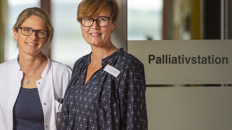 Dr. Claudia Struckmeier, Oberärztin für Palliativmedizin (l.), Psychologin Susanne Duchstein: Wir schauen, was den Patienten guttut, und richten uns danach.
