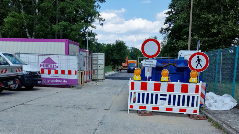 Die Walkteichstraße in Ortrand ist eine wichtige Verbindung nach Sachsen.