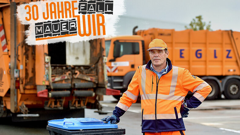 Jörg Neumann arbeitet bei der Müllabfuhr in Lawalde. Der 52-jährige Zittauer hatte eine ganz andere Karriere geplant.