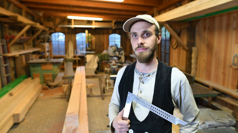 Der Zimmermann Tom Stake aus Kiesdorf