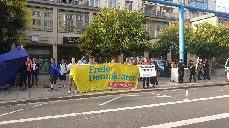 Der Pegida-Gegenprotest fand in der vergangenen Woche mit FDP und CDU statt.