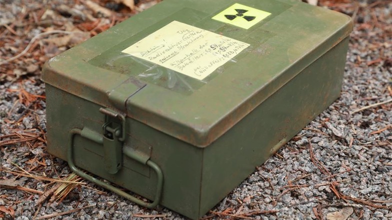 Die vermeintlich radioaktiv strahlende Kiste, die Anlass für den Großeinsatz war.