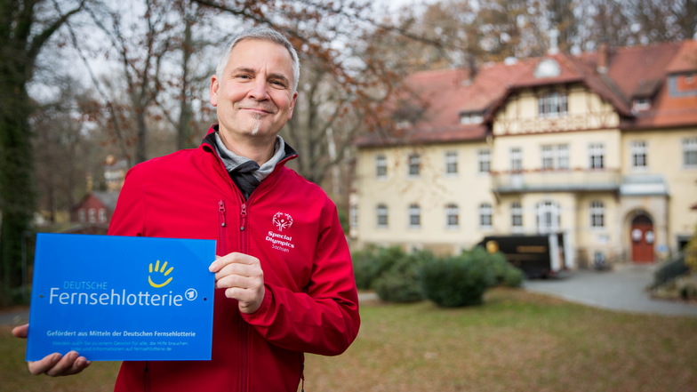 Projektleiter Lutz Höhne vom Epilepsiezentrum Kleinwachau freut sich über die Unterstützung durch die Deutsche Fernsehlotterie.