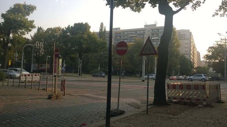 Von nun an können Autofahrer von der Ziegelstraße aus nicht mehr rechts auf die Güntzstraße abbiegen.