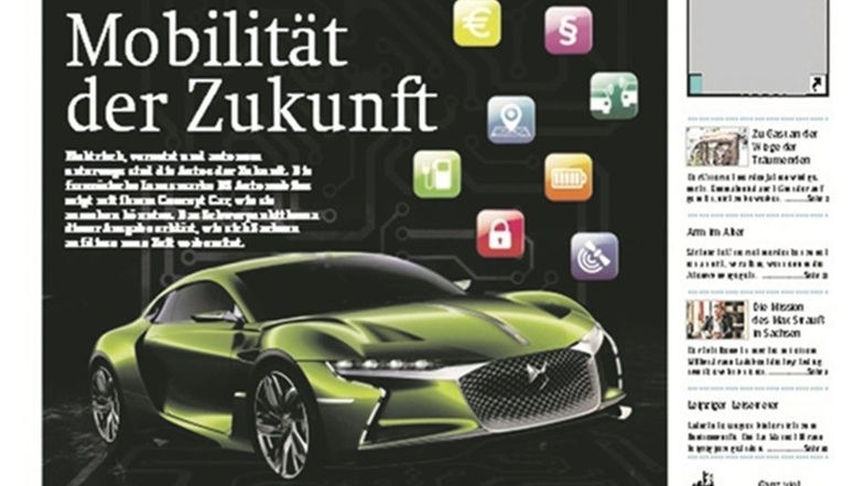 Titelseite der Zeitung „Wirtschaft in Sachsen“