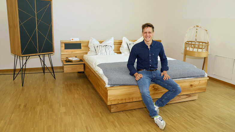 Eine Schlafzimmereinrichtung im "Hygge-Stil" hat Chris-Albert Gebhardt zum Abschluss seiner Ausbildung als Tischler hergestellt.