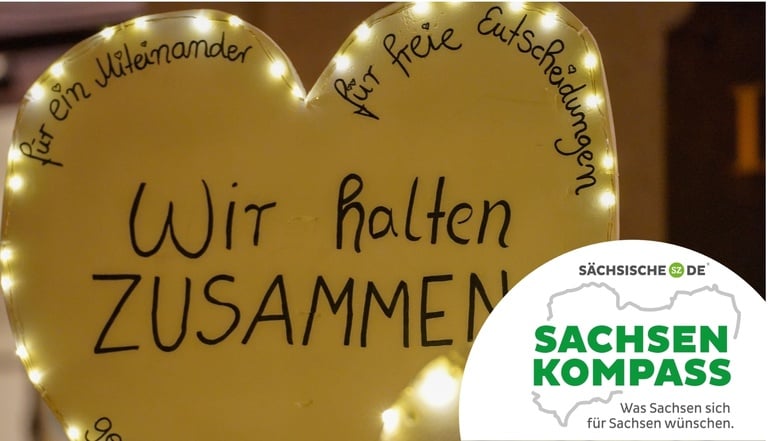 In der Umfrage "Sachsen-Kompass" haben besonders viele Teilnehmer angegeben, dass sie das gesellschaftliche Miteinander problematisch finden.