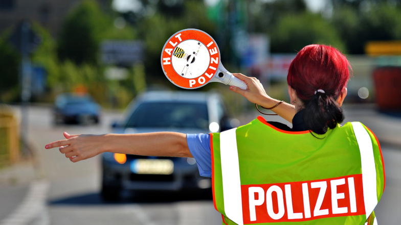 Polizisten beendeten am Sonntagabend bei Bautzen eine verbotene Fahrt.