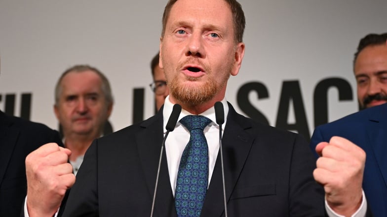 Michael Kretschmer gewann erneut sein Direktmandat im Görlitzer Wahlkreis.