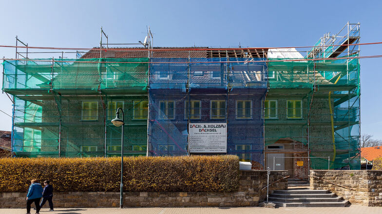 Bis Ende Juni sollen die Arbeiten an der Kita Sonnenschein Haus II beendet sein.