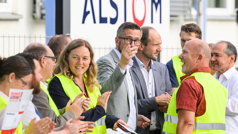 Alstom-Beschäftigte: Protest gegen Stellenstreichungen