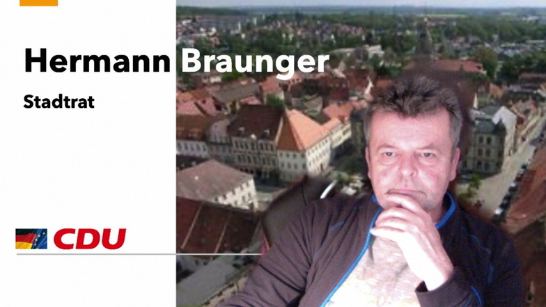 Video-Meetings gehören zum Alltag von Hermann Braunger. Der 63-Jährige ist CDU-Stadtrat in Großenhain und plädiert für mehr digitale Kommunikation.
