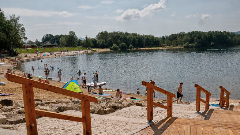 Am Kristyna-See wird am Wochenende gefeiert.