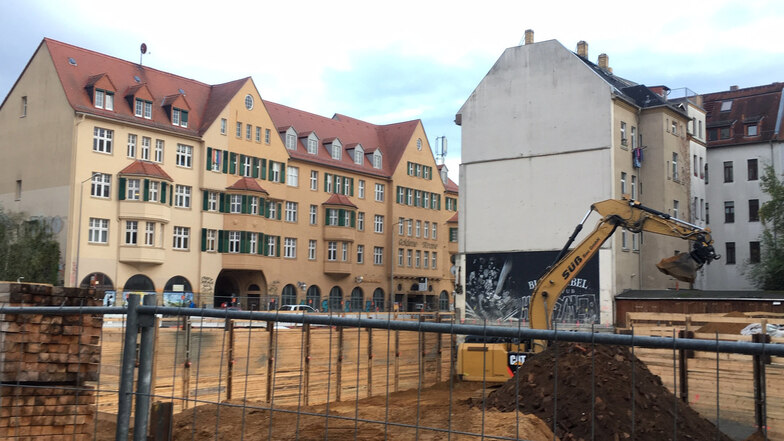 Derzeit nicht gern gesehen: Baugruben für Neubauten in Connewitz.