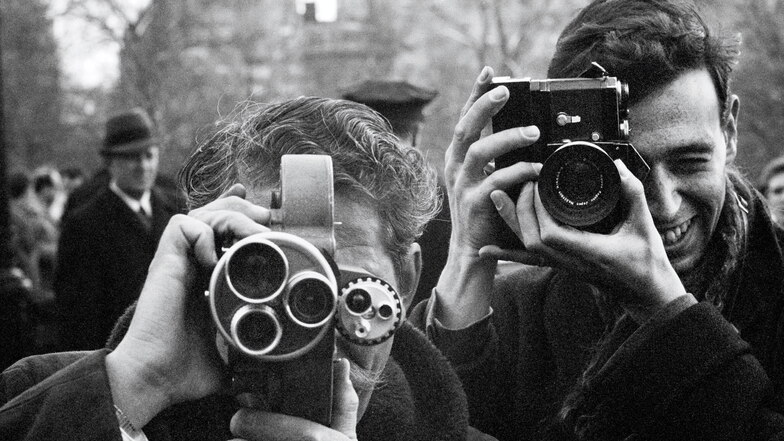 Fotografen im Central Park in New York 1964 – fotografiert von Paul McCartney.
