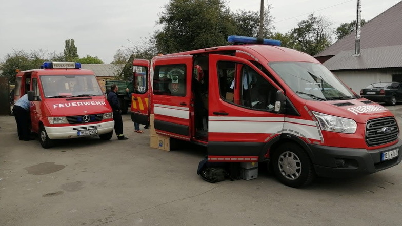 Feuerwehrleute aus Radebeul brachten Hilfsgüter in die ukrainische Partnerstadt.