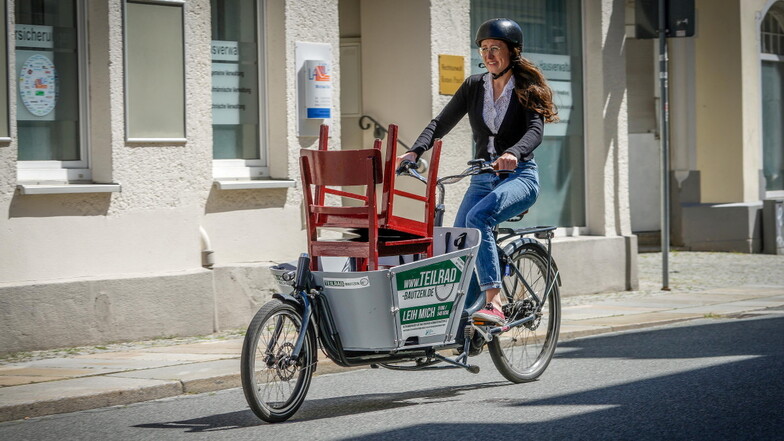 Mit den Lastenrädern, die das Projekt Teilrad jetzt nicht nur in Bautzen, sondern auch in Kamenz anbietet, können auch große und schwere Gegenstände transportiert werden.