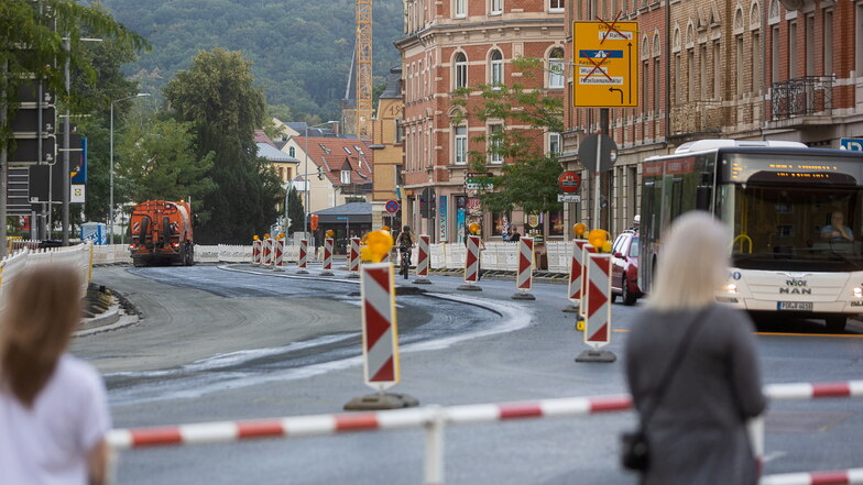 Freital: Bauarbeiten Dresdner Straße enden bald