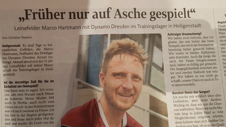 Im Interview mit der Thüringer Landeszeitung erinnert sich Marco Hartmann an seine Kindheit und Jugend im Eichsfeld.