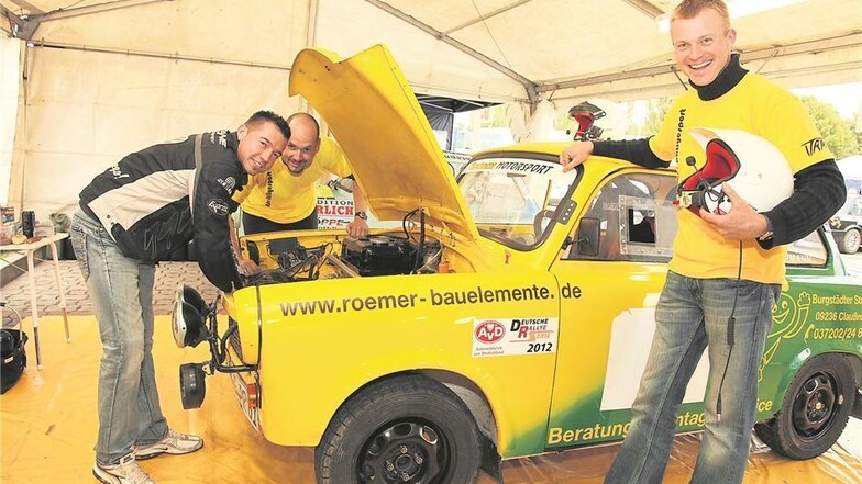 Trabant im Rallye-Outfit. Ein Team aus Mittweida hat 2012 mitgemacht. In diesem Jahr können sie auch auf der Mini-Lausitz-Rallye extra noch fahren.